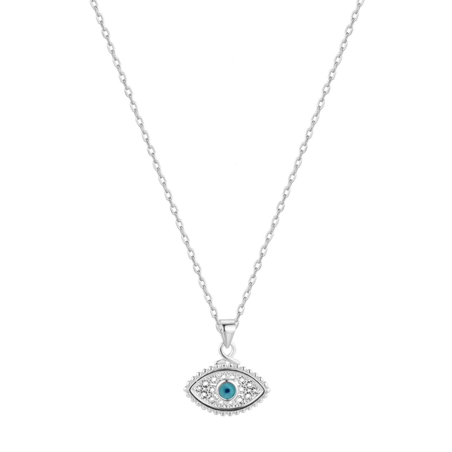 Guardian Evil Eye Silver Necklace