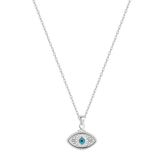 Guardian Evil Eye Silver Necklace