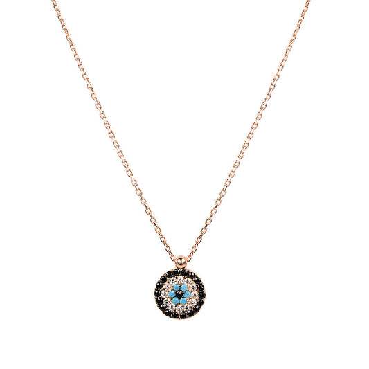 Mystic Evil Eye Rose Gold Necklace