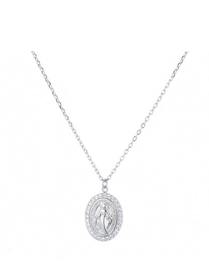 mary silver necklace 