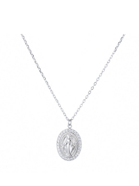 mary silver necklace 