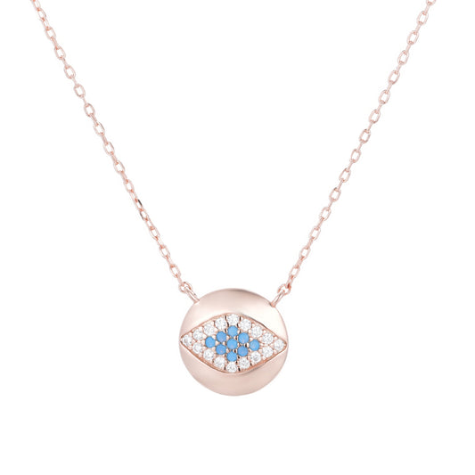 MAYA EVIL EYE ROSE GOLD NECKLACE