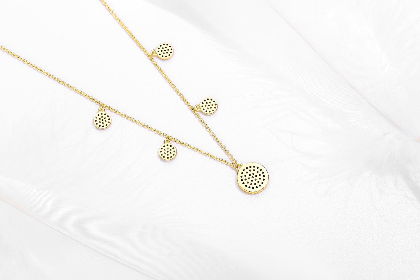 IVY EVIL EYE CHARM GOLD NECKLACE