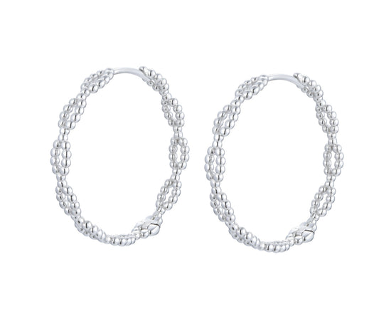 CIARA VINTAGE HOOP SILVER EARRINGS