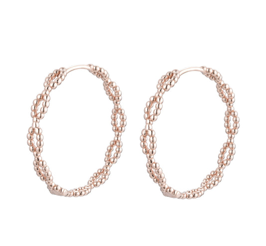 CIARA VINTAGE HOOP ROSE GOLD EARRINGS