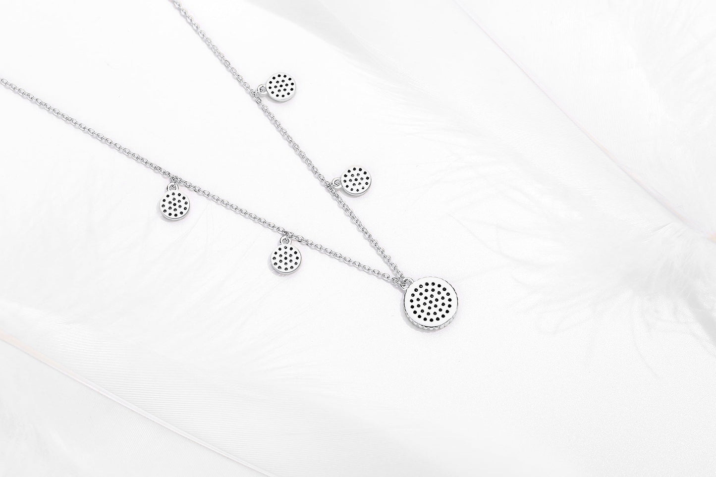 IVY EVIL EYE CHARM SILVER NECKLACE