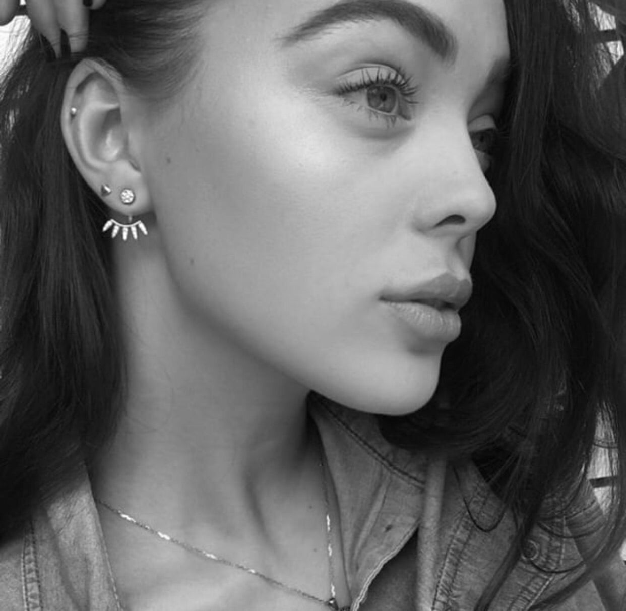 JAGGED STERLING SILVER EARRINGS