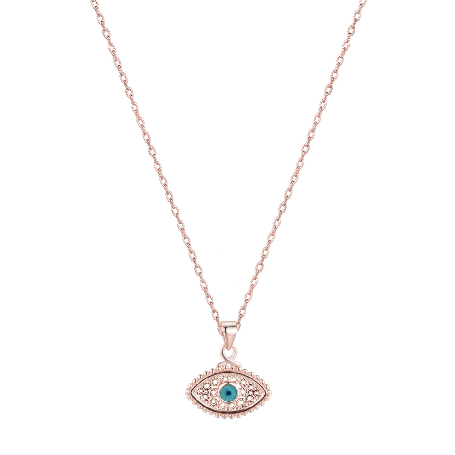 Guardian Evil Eye Rose Gold Necklace