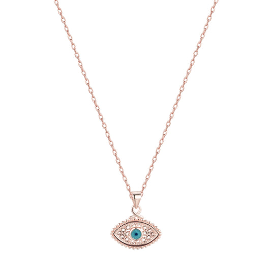 Guardian Evil Eye Rose Gold Necklace